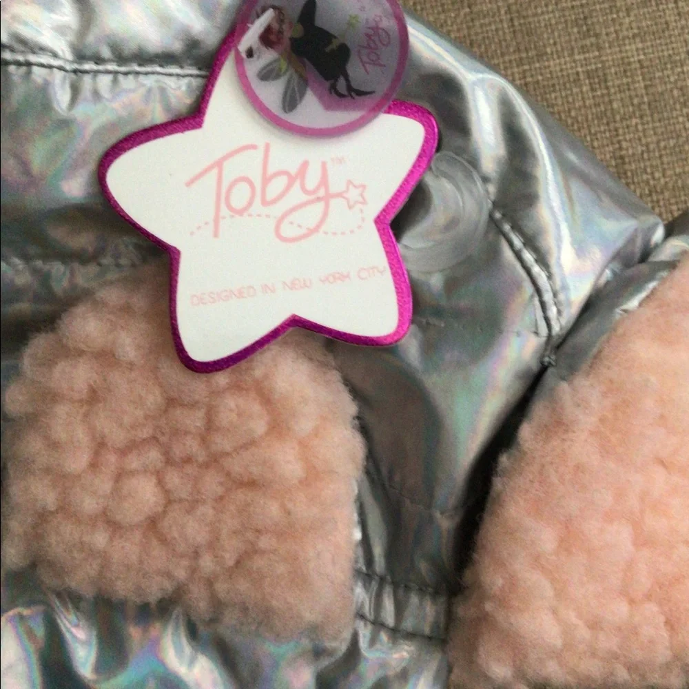 NWT Girls 2-4 Years Fleece & Silver Trapper Warm & Soft Winter Hat